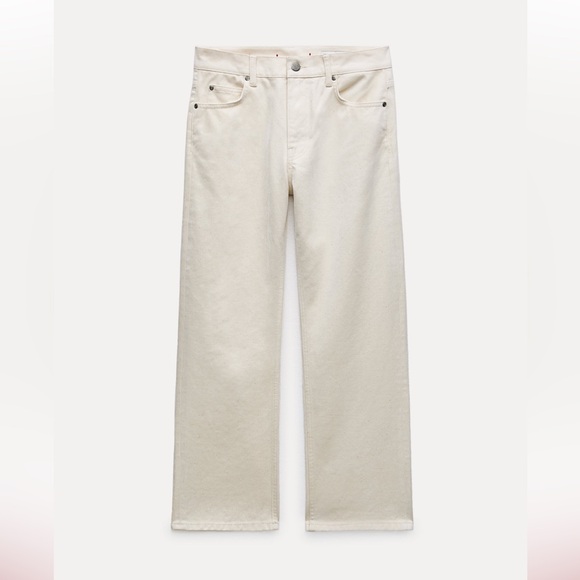 ZARA LOW RISE STRAIGHT LEG VELVET JEANS ZW COLLECTION $109 retail Size 6 NWT - Picture 4 of 15